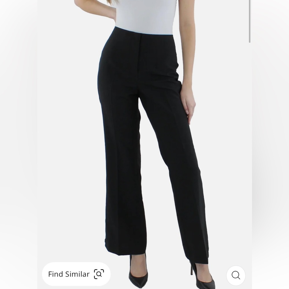 VERTIGO WOMENS BLACK FLARE MID-RISE TROUSERS DRESS PANTS 14 NWT